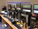 Data being extracted from faulty disk drive (top and bottom)