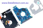 Data being recovered from faulty Western Digital hard drive onto server